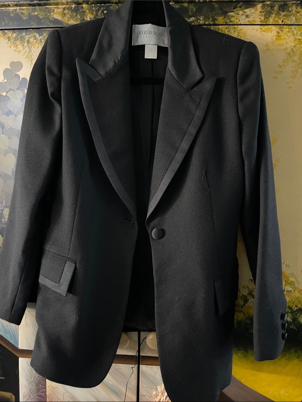 Hugo Buscati Black women’s  Single-Button Tuxedo Blazer 6